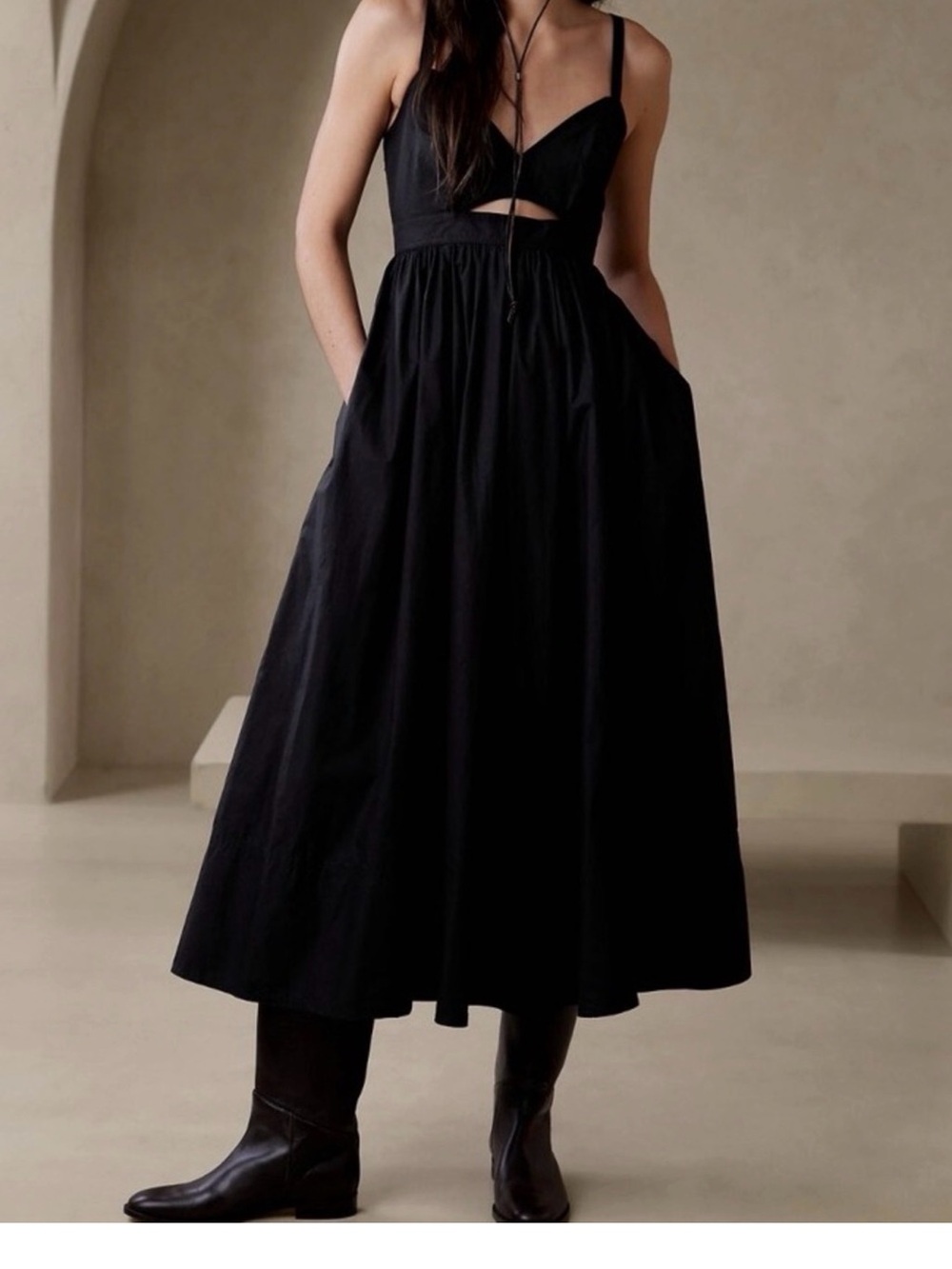 Banana republic isa midi cotton dress size 2